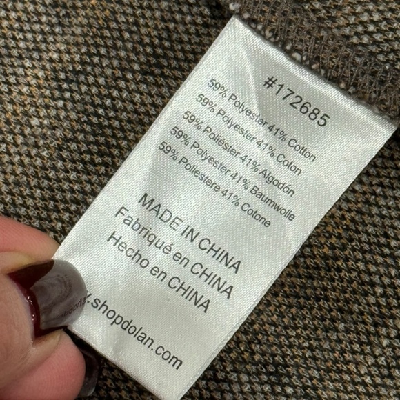 EUC Anthropologie DOLAN Zip-Up Tweed Cardigan‎ - Ladies Size L - Picture 6 of 7